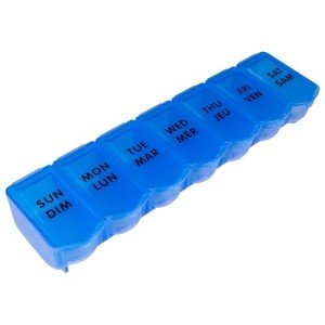 Apex 7 Day Weekly Pill Organizer with Easy-Open Lids