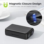 AUVON Portable 7-Compartment Pill Organizer - Black