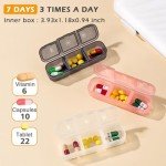 Large 7-Day Pill Organizer with 21 Compartments