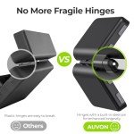 AUVON Portable 7-Compartment Pill Organizer - Black