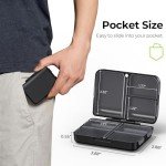 AUVON Portable 7-Compartment Pill Organizer - Black