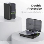 AUVON Portable 7-Compartment Pill Organizer - Black