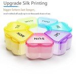 Cute Floral 7-Day Pill Organizer Container