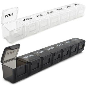 Weekly Pill Organizer Set for Vitamins and Supplements