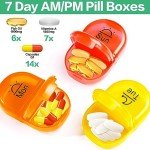 7-Day Pill Organizer with Travel Case - Purple