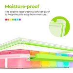 AUVON 7-Day Pill Organizer with 28 Compartments