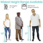 Vive Folding Cane - Foldable Walking Cane for Men, Women - Fold-up, Collapsible, Lightweight, Adjustable, Portable Hand Walking Stick - Balancing Mobility Aid - Sleek, Comfortable