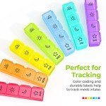 AUVON 7-Day Pill Organizer with 28 Compartments