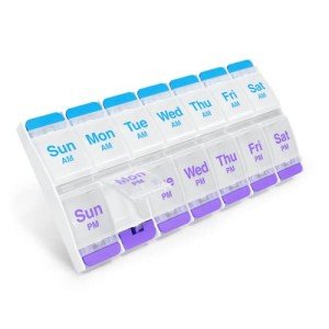7-Day Pill Organizer with Easy Push Button