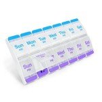 7-Day Pill Organizer with Easy Push Button