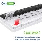Weekly AM/PM Pill Organizer with Push Button Lids