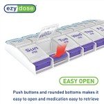 7-Day Pill Organizer with Easy Push Button