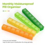 AUVON Moistureproof Monthly Pill Organizer, 28 Days