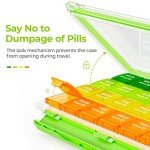 AUVON Moistureproof Monthly Pill Organizer, 28 Days