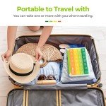 AUVON Moistureproof Monthly Pill Organizer, 28 Days