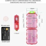 iouwei 7-Day Travel Pill Organizer with Labels