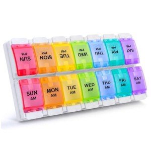 Large Weekly Pill Organizer - BPA Free 7 Day