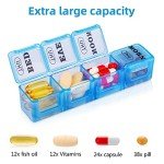 7-Day Pill Organizer with Large Compartments