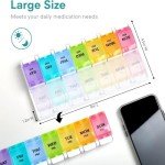 Large Weekly Pill Organizer - BPA Free 7 Day