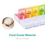 Large Weekly Pill Organizer - BPA Free 7 Day