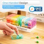 30-Day AM PM Pill Organizer with Small Compartments