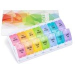 Large Weekly Pill Organizer - BPA Free 7 Day