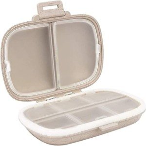 Holii Portable 8-Compartment Travel Pill Organizer