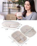 Portable Daily Pill Organizer with 8 Compartments
