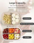 Portable Daily Pill Organizer with 8 Compartments