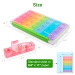 7-Day Pill Organizer with Moisture Resistance - Rainbow