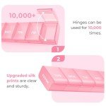 AUVON 7-Day Pill Organizer, Portable & BPA-Free