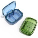 3 Compartment Travel Pill Organizer - 2 Pack
