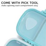 8-Compartment Travel Pill Organizers - 3 Pack
