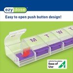 EZY DOSE XL Weekly Push Button Pill Organizer