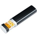 Black Pill Organizer with 7 Compartments & Slide Lock