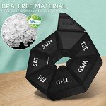 Gelibo Weekly Pill Organizer, 2 Pack Travel Dispenser