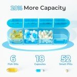 Odaro Weekly Pill Organizer with 28 Compartments