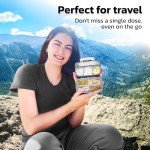 BEXEEN Airtight Jumbo Pill Organizer with 8 Compartments