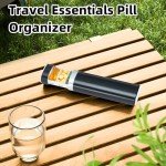 Black Pill Organizer with 7 Compartments & Slide Lock