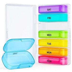 Extra Large 7-Day Pill Organizer with Dual Protection