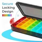 Odaro Weekly Pill Organizer with 28 Compartments