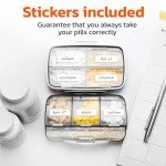 BEXEEN Airtight Jumbo Pill Organizer with 8 Compartments