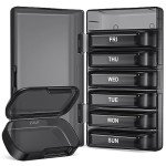 Large Capacity 7-Day Pill Organizer, Easy Open