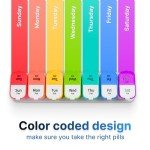 Extra Large Twice-A-Day Pill Case with Clear Lids