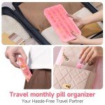 Zoksi 30-Day Pill Organizer - Daily Use (Pink)