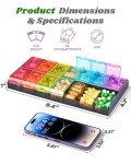 Colorwing Weekly Pill Organizer with 14 Compartments