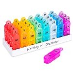 Daviky 31-Day Daily Pill Organizer AM PM