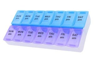 Weekly AM PM Pill Organizer - Large Pill Box