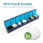 Weekly Large Pill Organizer - 2-Pack for Travel