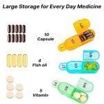 Daviky 31-Day Daily Pill Organizer AM PM